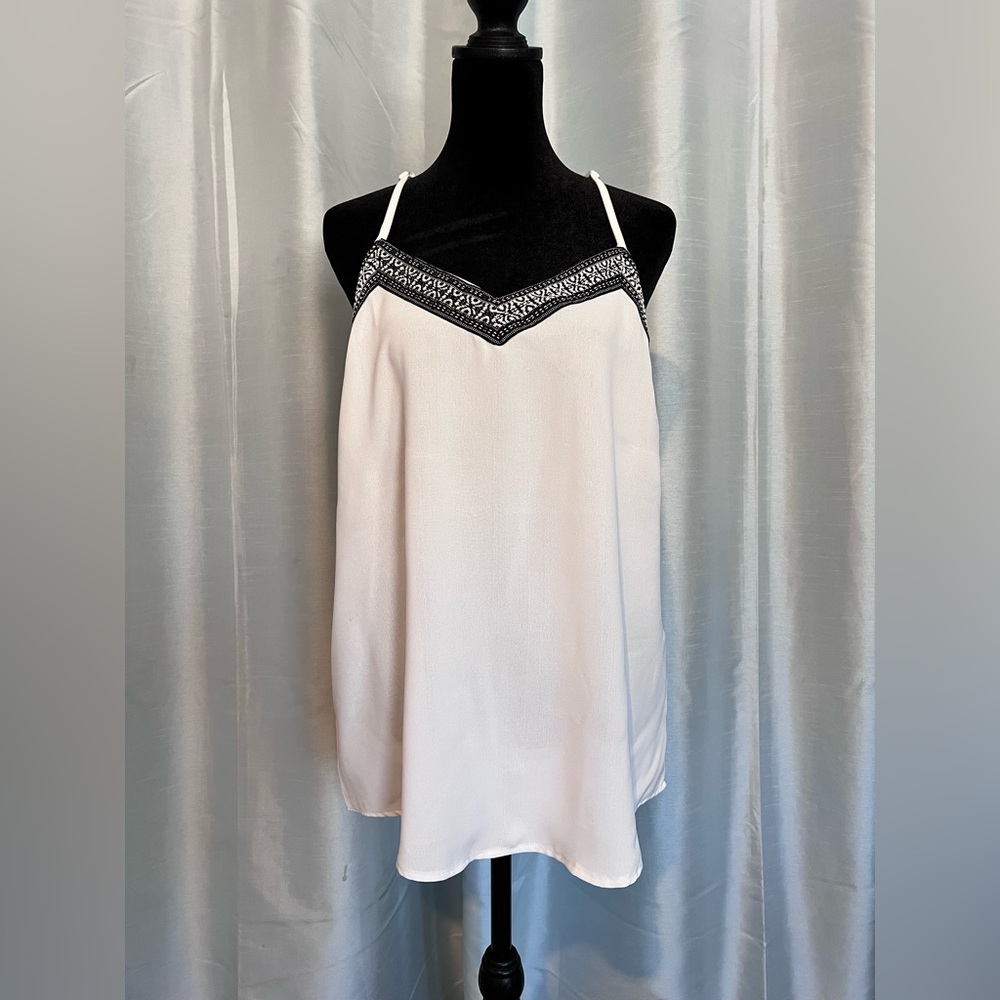 Elegant White and Black Women's Top